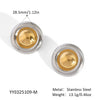 Light Luxury Fashion All Match Earrings In Gold And Silver Color Matching Series Made Of Stainless Steel With Pvd Furnace Vacuum Real Gold Plating For Women