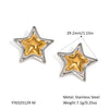 Light Luxury Fashion All Match Earrings In Gold And Silver Color Matching Series Made Of Stainless Steel With Pvd Furnace Vacuum Real Gold Plating For Women