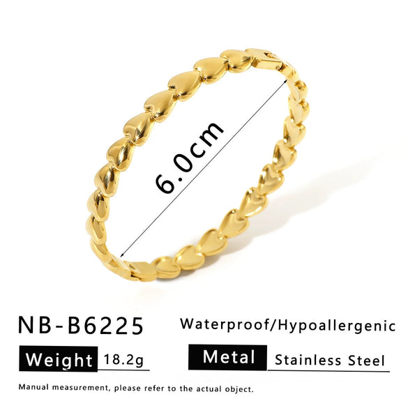 Light Luxury Fashion Bamboo Gestapa Bracelet For Women Stainless Steel With 18K Vacuum Plating In Furnace