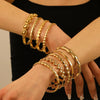 Light Luxury Fashion Bamboo Gestapa Bracelet For Women Stainless Steel With 18K Vacuum Plating In Furnace