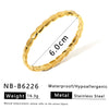 Light Luxury Fashion Bamboo Gestapa Bracelet For Women Stainless Steel With 18K Vacuum Plating In Furnace