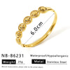 Light Luxury Fashion Bamboo Gestapa Bracelet For Women Stainless Steel With 18K Vacuum Plating In Furnace