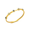 Light Luxury Fashion Geometric Four Leaf Flower Titanium Steel 18K Gold Plated Bracelet