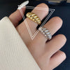 Light Luxury Fashion Girls Cold Style Small Fresh Opening Adjusting Index Finger Ring Silver Plated Geometric Design