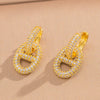 Light Luxury Fashion Pig Nose Earrings Copper Electroplated With 18K Real Gold For Women Animal Zodiac Design