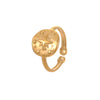 Light Luxury Fashion Stainless Steel Adjustable Ring With Electroplating Geometric Design For Women