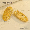 Light Luxury Fashion Stainless Steel Earrings Ring Bracelet Combination With Geometric Design And Electroplating
