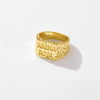 Light Luxury Fashion Style Women Jewelry Ring Copper Electroplated Geometric Design