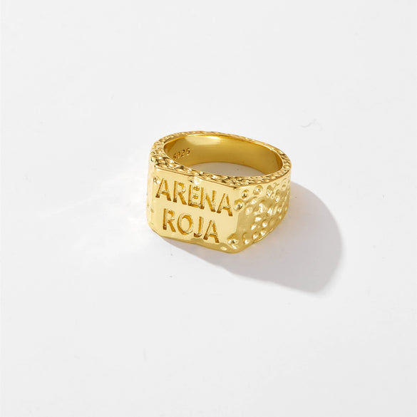 Light Luxury Fashion Style Women Jewelry Ring Copper Electroplated Geometric Design