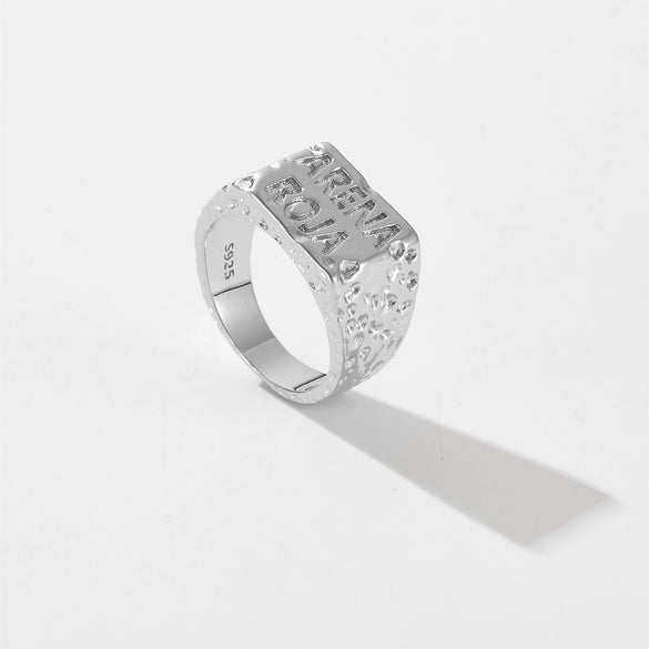 Light Luxury Fashion Style Women Jewelry Ring Copper Electroplated Geometric Design