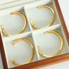 Light Luxury Fashion 316L Stainless Steel Goldplated Mobius Ring Open Bracelet Jewelry