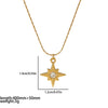 Light Luxury Fashion Zircon Stainless Steel Star Moon Pendant Necklace With Electroplating