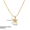 Light Luxury Fashion Zircon Stainless Steel Star Moon Pendant Necklace With Electroplating