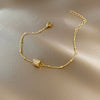 Light Luxury Fashionable Temperament Allmatch Simple Geometric Pearl Bracelet Made Of Copper With Electroplating For Women