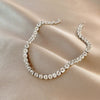 Light Luxury Fashionable Temperament Allmatch Simple Geometric Pearl Bracelet Made Of Copper With Electroplating For Women