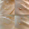 Light Luxury Fashionable Temperament Allmatch Simple Geometric Pearl Bracelet Made Of Copper With Electroplating For Women