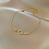 Light Luxury Fashionable Temperament Allmatch Simple Geometric Pearl Bracelet Made Of Copper With Electroplating For Women