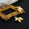 Light Luxury Flower Petal Leaf Stainless Steel Women's Earrings Vacuum Plated 18K Gold