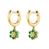 Light Luxury Flower Snowflake Earrings For Women With Silver Needle Copper Zircon Inlay And Diamond Cut Finish