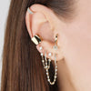 Light Luxury Flower Snowflake Earrings For Women With Silver Needle Copper Zircon Inlay And Diamond Cut Finish