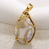 Light Luxury Freshwater Baroque Pearl Necklace Pendant Jewelry Accessories Copper Electroplated Real Gold Leaf Design