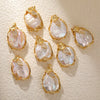 Light Luxury Freshwater Baroque Pearl Necklace Pendant Jewelry Accessories Copper Electroplated Real Gold Leaf Design