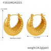 Light Luxury Gear Bead Double C Women's Earrings Titanium Steel Gold Plated Electroplated Geometric Design