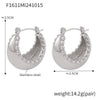Light Luxury Gear Bead Double C Women's Earrings Titanium Steel Gold Plated Electroplated Geometric Design