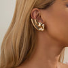 Light Luxury Geometric Alloy Earrings With Electroplating For Women
