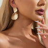 Light Luxury Geometric Alloy Earrings With Electroplating For Women