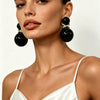Light Luxury Geometric Double Pearl Drop Earrings With Electroplated Alloy Design And Stainless Steel Posts For Women