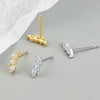 Light Luxury Geometric Horse Eye Zircon Inlay Earrings In S925 Sterling Silver With Electroplated Metal Style