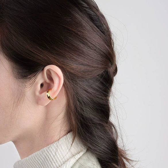 Light Luxury Geometric Irregular 925 Sterling Silver Ear Clip Earrings For Women Minimalist All Match Jewelry