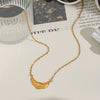 Light Luxury Geometric Pendant Necklace For Girls Stainless Steel And Titanium Steel With Pvd Vacuum Real Gold Electroplating