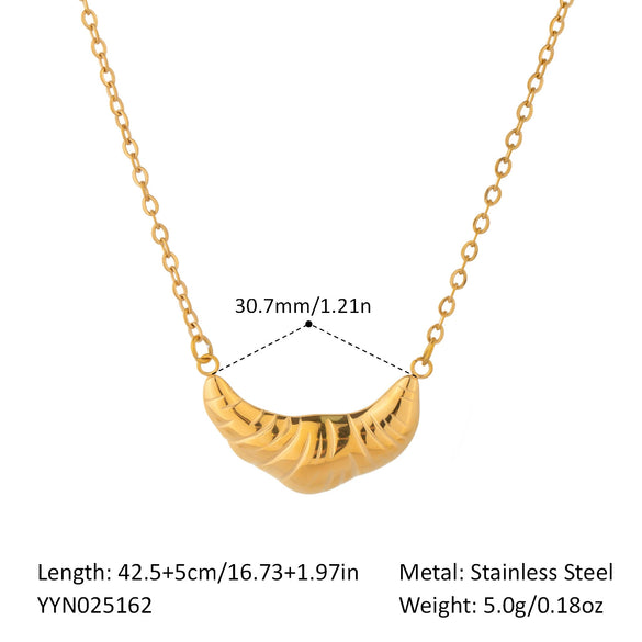 Light Luxury Geometric Pendant Necklace For Girls Stainless Steel And Titanium Steel With Pvd Vacuum Real Gold Electroplating