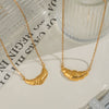 Light Luxury Geometric Pendant Necklace For Girls Stainless Steel And Titanium Steel With Pvd Vacuum Real Gold Electroplating