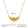 Light Luxury Geometric Pendant Necklace For Girls Stainless Steel And Titanium Steel With Pvd Vacuum Real Gold Electroplating