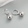 Light Luxury Geometric Round Bead Earrings For Women In 925 Sterling Silver With Electroplated Finish