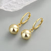 Light Luxury Geometric Round Bead Earrings For Women In 925 Sterling Silver With Electroplated Finish