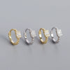 Light Luxury Geometric S925 Silver Diamondembedded Earrings For Women With Electroplating