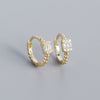 Light Luxury Geometric S925 Silver Diamondembedded Earrings For Women With Electroplating