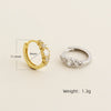 Light Luxury Geometric S925 Silver Electroplated Diamond Zircon Earrings For Women