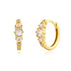 Light Luxury Geometric S925 Silver Electroplated Diamond Zircon Earrings For Women