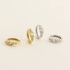 Light Luxury Geometric S925 Silver Electroplated Diamond Zircon Earrings For Women