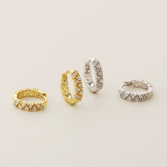 Light Luxury Geometric S925 Silver Electroplated Earrings For Women