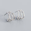 Light Luxury Geometric S925 Silver Electroplated Earrings