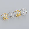 Light Luxury Geometric S925 Silver Electroplated Earrings