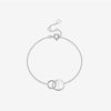 Light Luxury Geometric S925 Sterling Silver Electroplated Ring Link Bracelet For Women