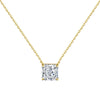 Light Luxury Geometric S925 Sterling Silver Necklace With Ice Flower Cut Zircon Inlaid And Electroplating