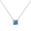 Light Luxury Geometric S925 Sterling Silver Necklace With Ice Flower Cut Zircon Inlaid And Electroplating
